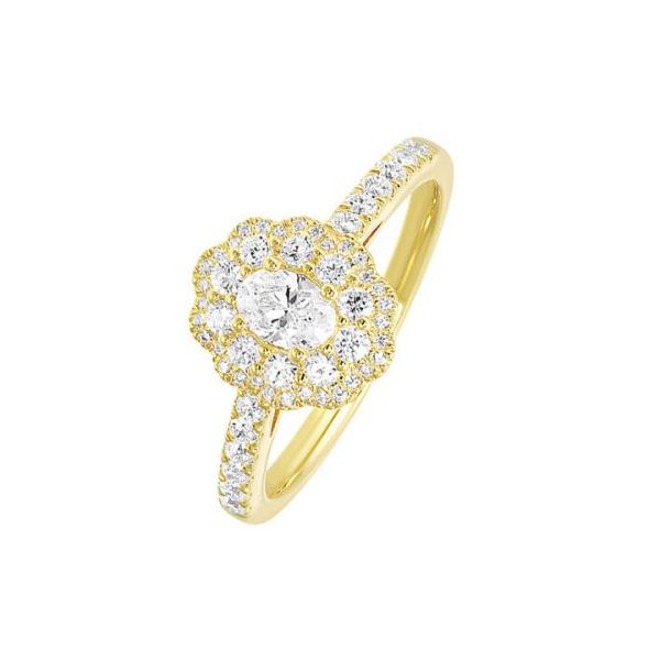 14 kt Yellow Gold Diamond Engagement Ring 