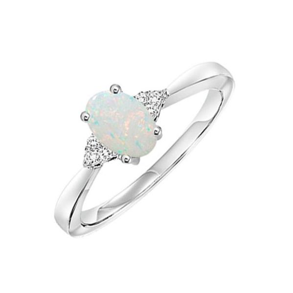 Our beautiful 10K White Gold Opal Ring is the perfect jewelry choice for your October birthday. This ring is a great size for