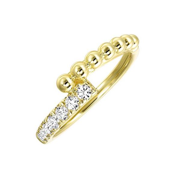 14 kt Yellow Gold Diamond Bypass Ring 