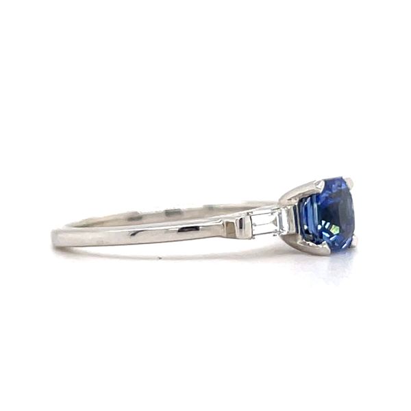 14 kt White Gold Sapphire and Diamond Ring 