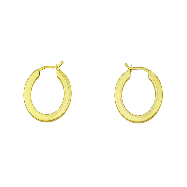 14K 25mm Yellow Gold Hoop Earrings Peran & Scannell Jewelers Houston, TX