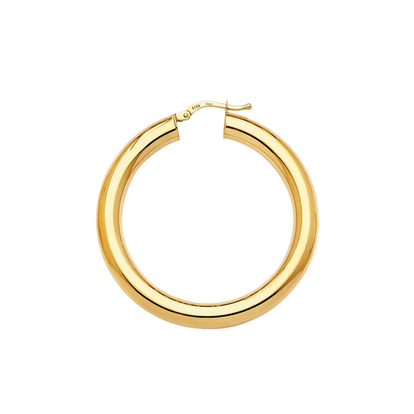 Small 14K Yellow Gold Hoop Earrings Peran & Scannell Jewelers Houston, TX