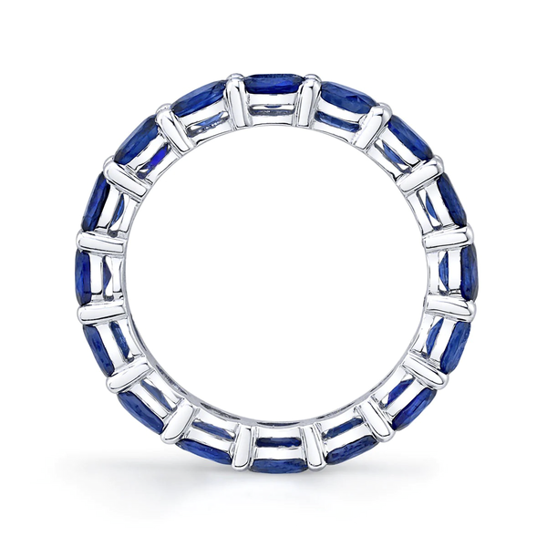 Oval Sapphire Eternity Band Image 2 Peran & Scannell Jewelers Houston, TX