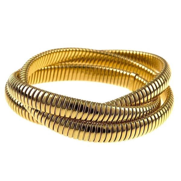7" 18KT Yellow Gold Triple-Bracelets Peran & Scannell Jewelers Houston, TX