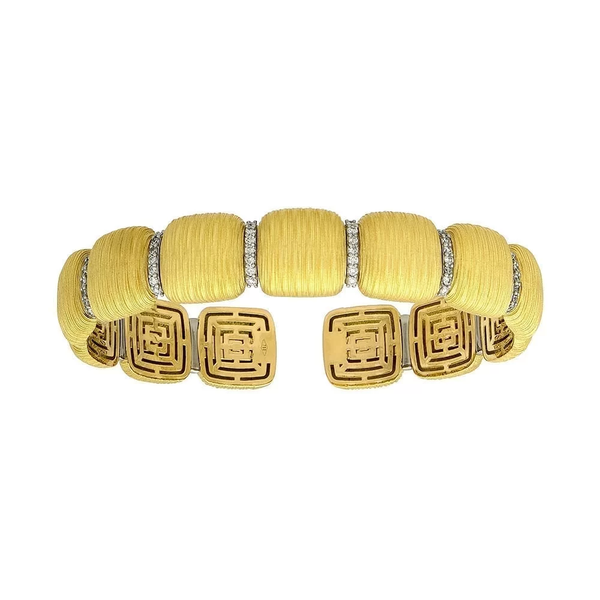 18KT Yellow Gold Cuff 12MM Peran & Scannell Jewelers Houston, TX