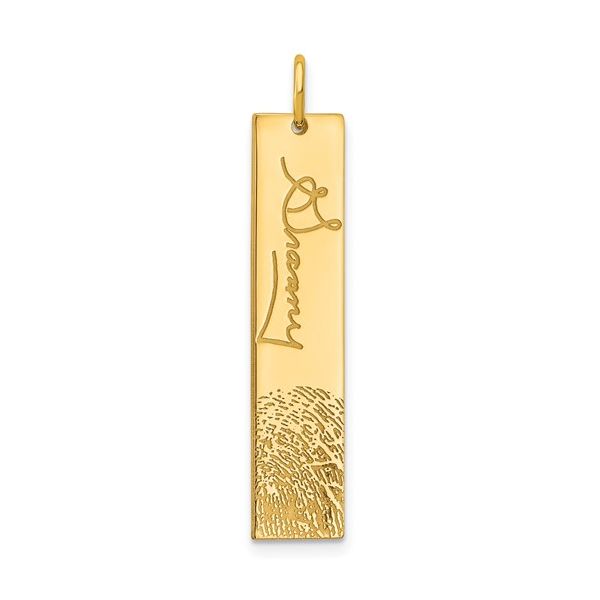 10k Yellow Gold Signature and Fingerprint Charm similar item image