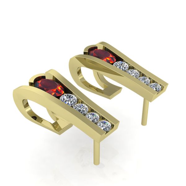 Custom Channel Set Earrings Rialto Jewelry San Antonio, TX