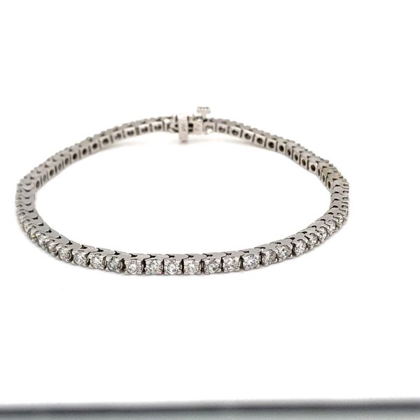 14 Karat White Gold 3.0 Carat Diamond Tennis Bracelet Rialto Jewelry San Antonio, TX