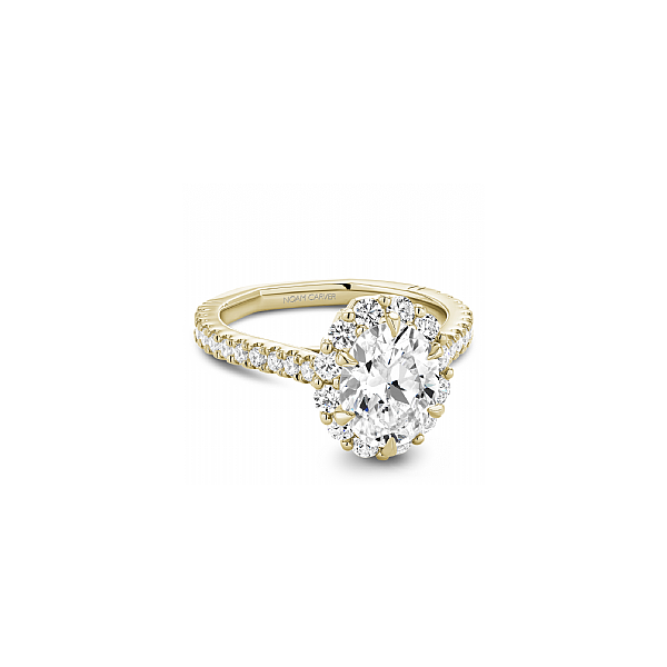 14K Yellow Gold Diamond Semi-Mount Engagement Ring Roberts Jewelers Jackson, TN