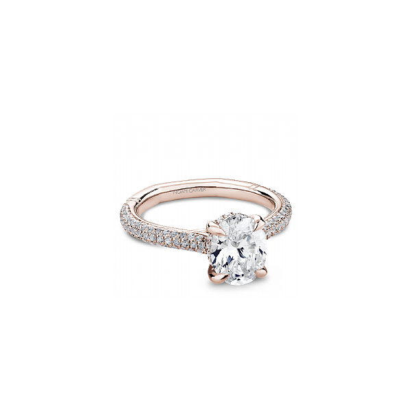 14K Rose Gold Diamond Semi-Mount Engagement Ring Roberts Jewelers Jackson, TN