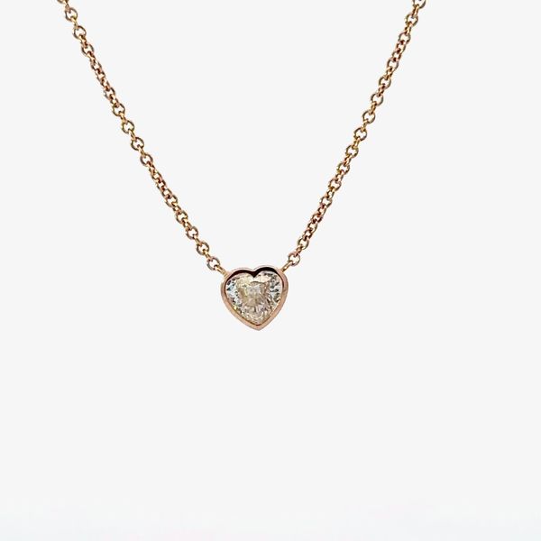 14K Rose Gold 0.46 CTW Heart Diamond Necklace Roberts Jewelers Jackson, TN