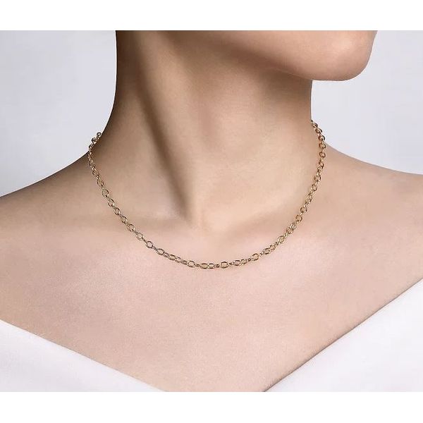 14K Yellow Gold Link Chain Necklace Image 2 Roberts Jewelers Jackson, TN