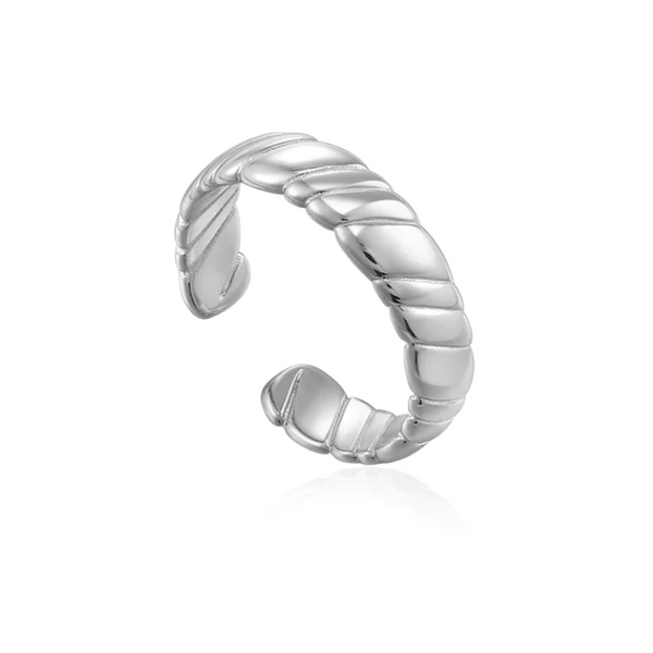 Silver Smooth Twist Wide Band Ring Roberts Jewelers Jackson, TN