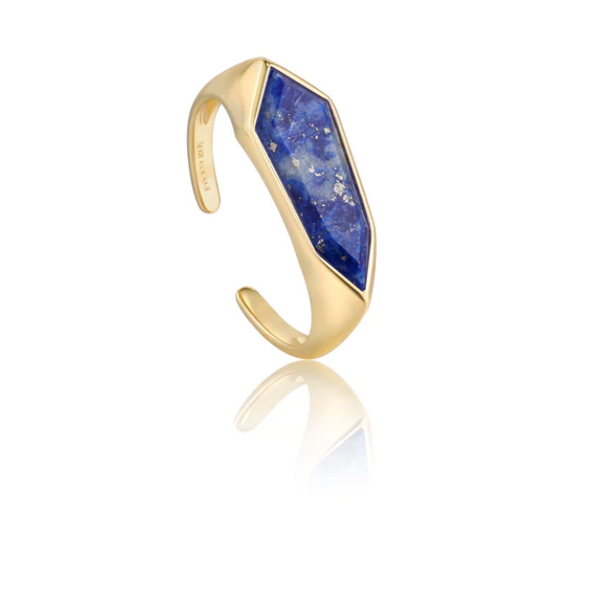 Gold Lapis Emblem Adjustable Ring Roberts Jewelers Jackson, TN