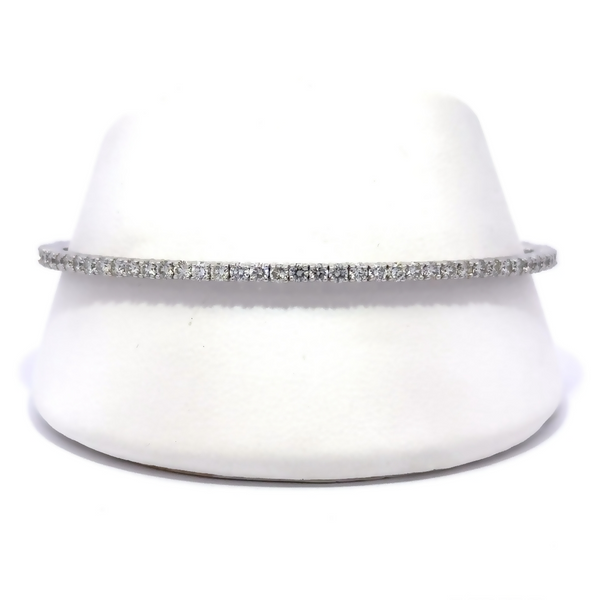 14K White Gold 2.50 Carat Diamond Flex Bangle  Roberts Jewelers Jackson, TN