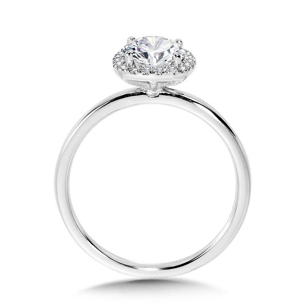 CLASSIC STRAIGHT CUSHION-SHAPED HALO ENGAGEMENT RING Image 2 Sanders Jewelers Gainesville, FL