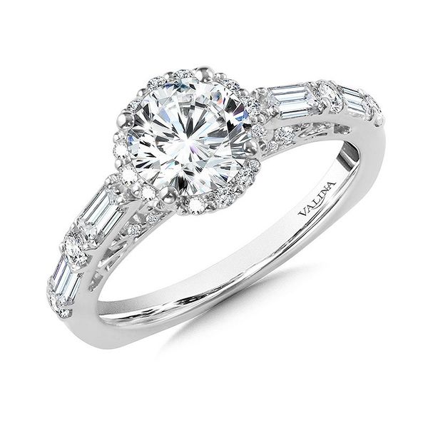 Halo Diamond Engagement Ring Sanders Jewelers Gainesville, FL