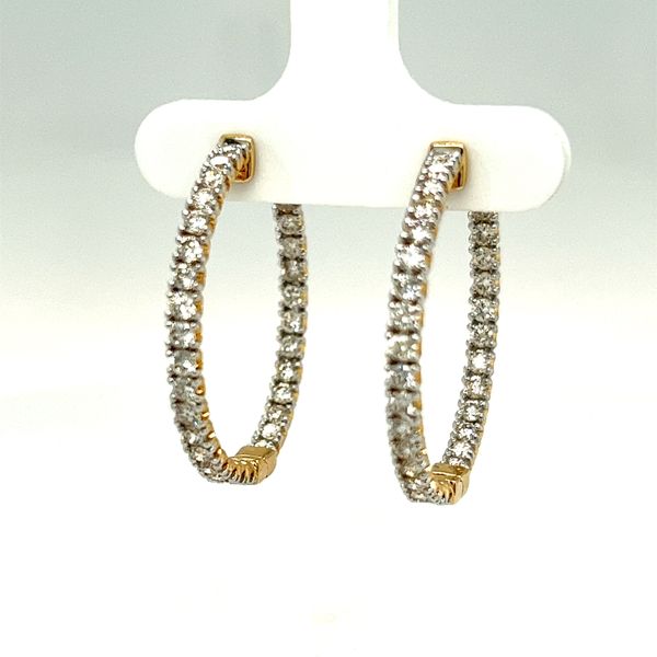 Diamond Inside/Out  Hoop Earrings Sanders Jewelers Gainesville, FL