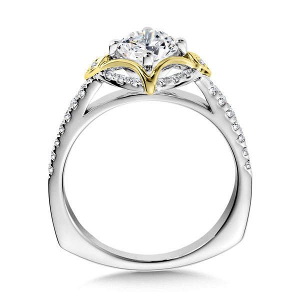 DIAMOND ENGAGEMENT RING IN 14K WHITE AND YELLOW GOLD Image 2 Sanders Jewelers Gainesville, FL