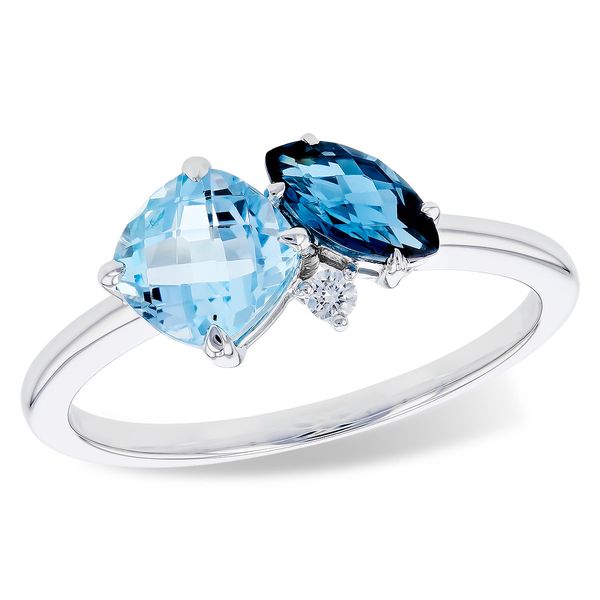 Allison Kaufman London Blue Topaz and Diamond Ring 200-00692 | Score's  Jewelers | Anderson, SC