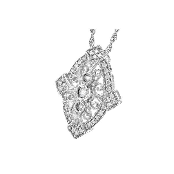 Vintage Style Diamond Pendant Image 2 Sanders Jewelers Gainesville, FL