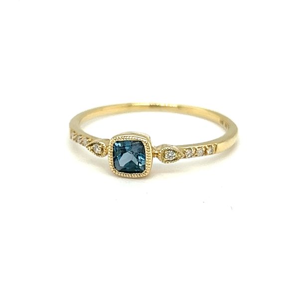Blue Topaz & Diamond Stacker Ring Sanders Jewelers Gainesville, FL