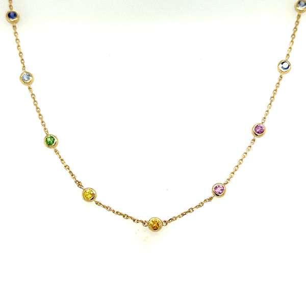 Rainbow Colored Sapphire Necklace Sanders Jewelers Gainesville, FL
