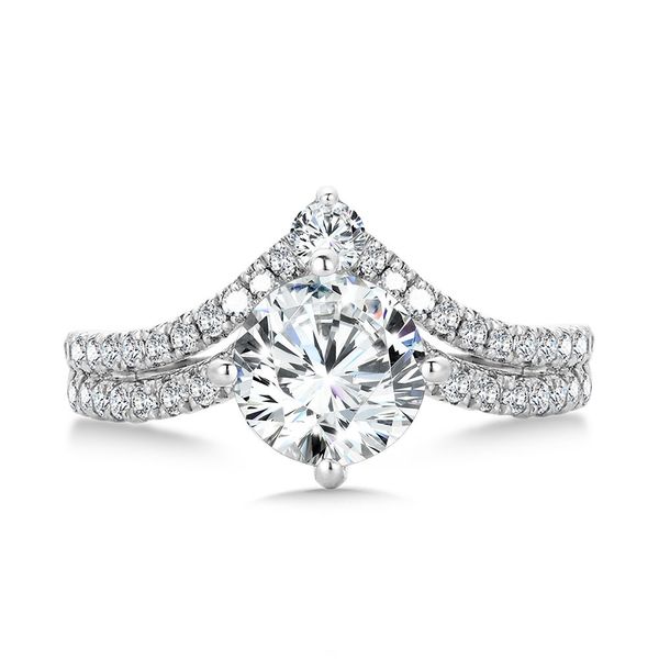 SPLIT SHANK & CHEVRON-SHAPED HIDDEN HALO DIAMOND ENGAGEMENT RING Image 3 Sanders Jewelers Gainesville, FL