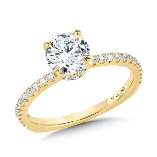 STRAIGHT DIAMOND COLLAR ENGAGEMENT RING Sanders Jewelers Gainesville, FL