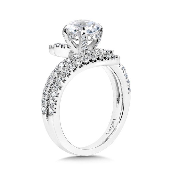 DRAMATIC OVAL-CUT, SPLIT SHANK, BYPASS, & HIDDEN HALO DIAMOND ENGAGEMENT RING Image 2 Sanders Jewelers Gainesville, FL