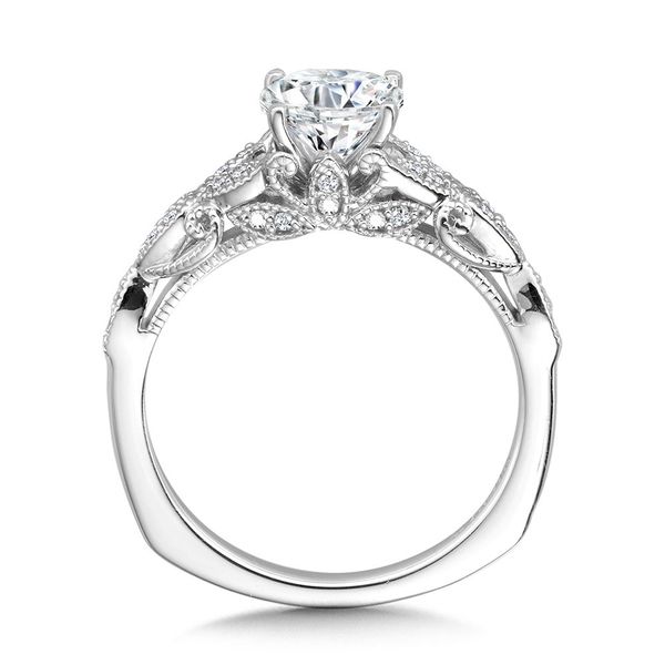 VINTAGE MILGRAIN & FILIGREE ACCENTED DIAMOND ENGAGEMENT RING Image 2 Sanders Jewelers Gainesville, FL