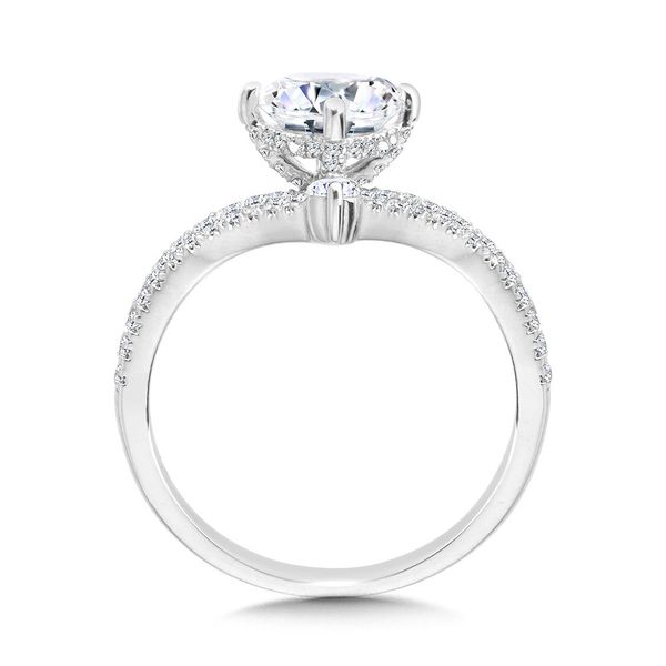 SPLIT SHANK & CHEVRON-SHAPED HIDDEN HALO DIAMOND ENGAGEMENT RING Image 2 Sanders Jewelers Gainesville, FL