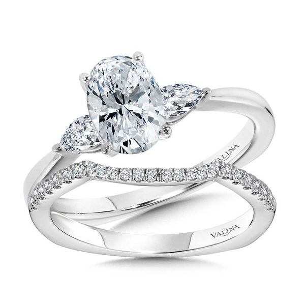 Tapered 3 Stone Oval and Pear Diamond Engagement Ring Image 3 Sanders Jewelers Gainesville, FL