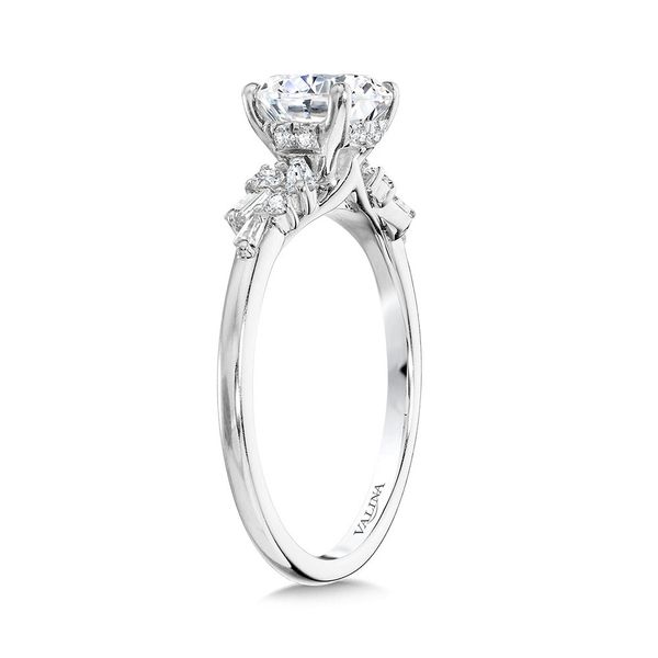 ABSTRACT BAGUETTE DIAMOND & HIDDEN HALO ENGAGEMENT RING Image 3 Sanders Jewelers Gainesville, FL
