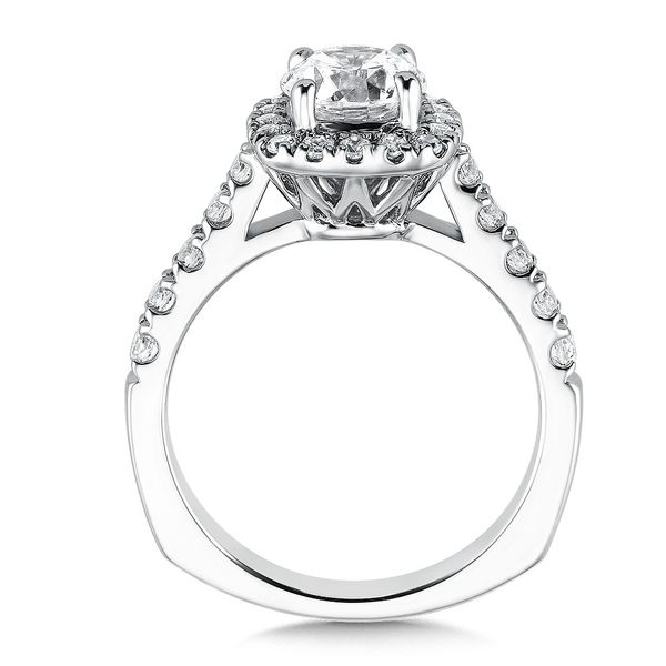 CUSHION SHAPE HALO DIAMOND ENGAGEMENT RING Image 2 Sanders Jewelers Gainesville, FL
