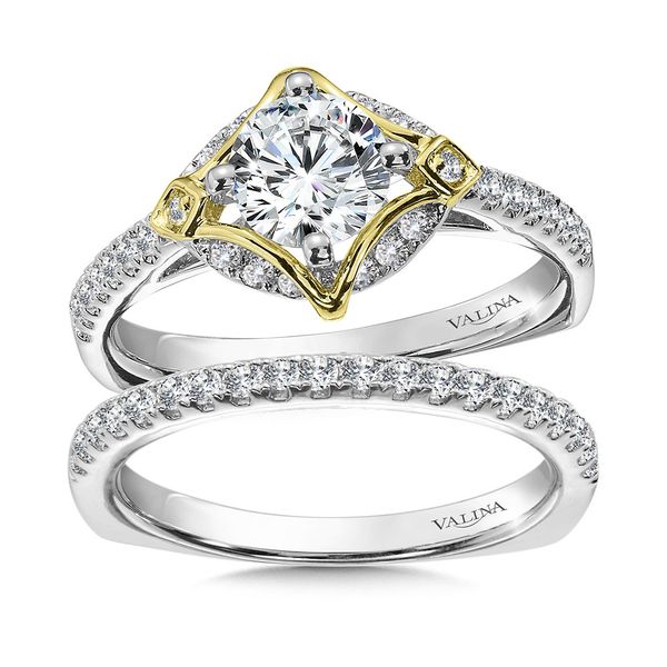 DIAMOND ENGAGEMENT RING IN 14K WHITE AND YELLOW GOLD Image 3 Sanders Jewelers Gainesville, FL