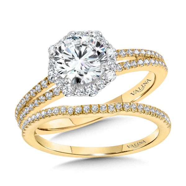 SPLIT SHANK & BLOOMING HALO DIAMOND CAPE ENGAGEMENT RING Image 3 Sanders Jewelers Gainesville, FL