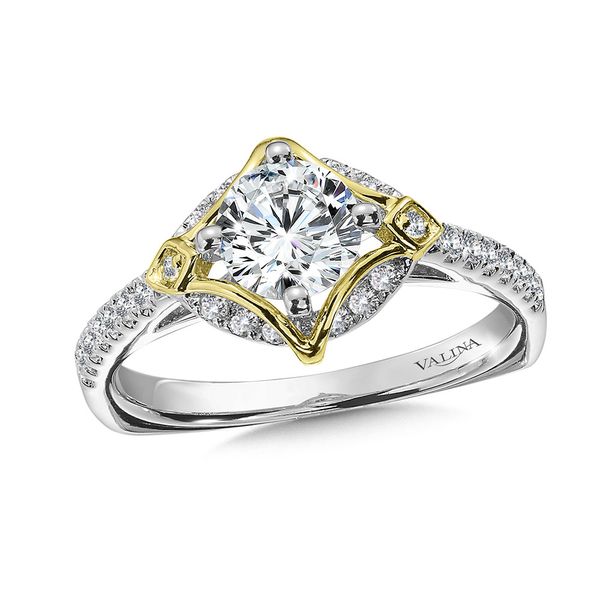 DIAMOND ENGAGEMENT RING IN 14K WHITE AND YELLOW GOLD Sanders Jewelers Gainesville, FL