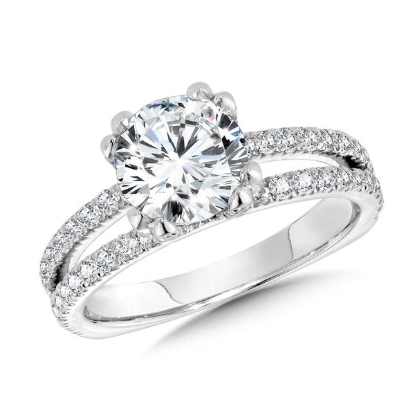 DOUBLE-PRONG SPLIT SHANK DIAMOND ENGAGEMENT RING Sanders Jewelers Gainesville, FL