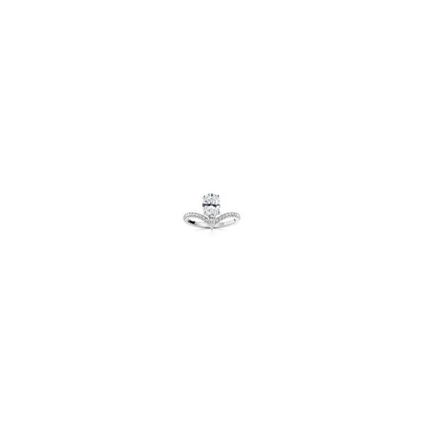 OVAL-CUT CHEVRON-SHAPED HIDDEN HALO DIAMOND ENGAGEMENT RING Image 3 Sanders Jewelers Gainesville, FL