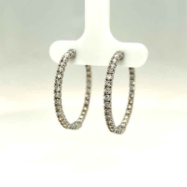 Diamond Inside/Out Hoop Earrings Sanders Jewelers Gainesville, FL