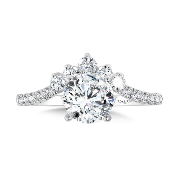 CHEVRON-SHAPED HIDDEN HALO DIAMOND ENGAGEMENT RING Sanders Jewelers Gainesville, FL