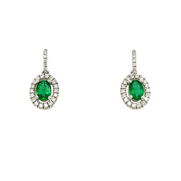 Emerald & Diamond Drop Earrings Sanders Jewelers Gainesville, FL