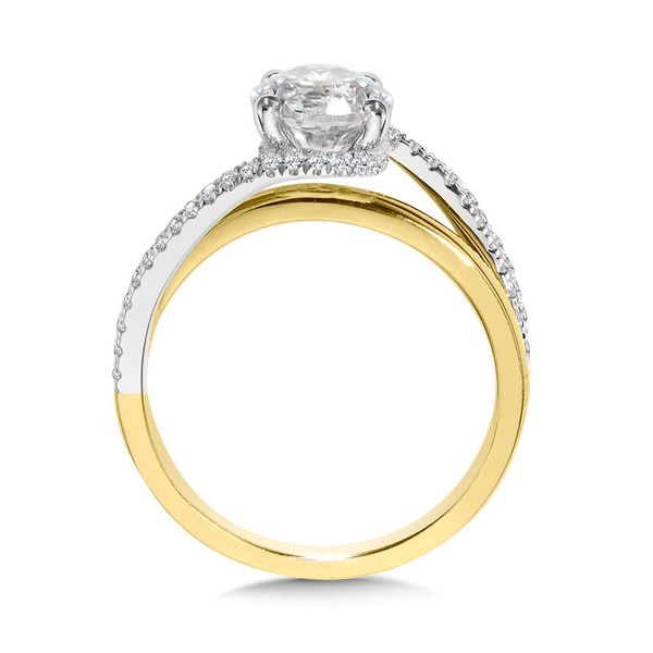 TWO-TONE BYPASS & SPLIT SHANK DIAMOND ENGAGEMENT RING Image 2 Sanders Jewelers Gainesville, FL