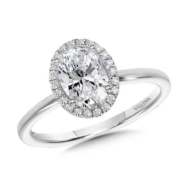 CLASSIC STRAIGHT OVAL HALO ENGAGEMENT RING Sanders Jewelers Gainesville, FL