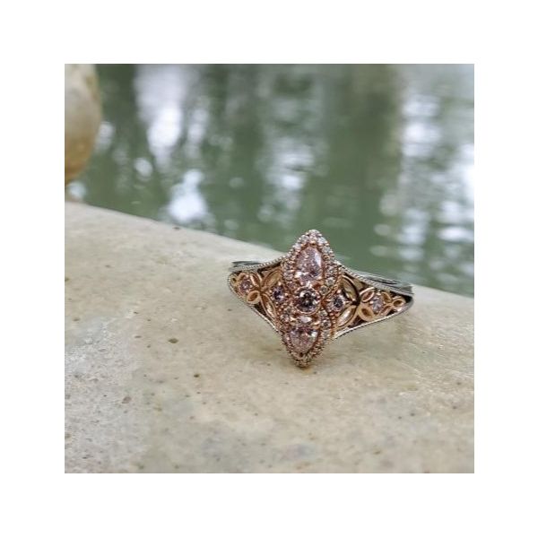NATURAL PINK DIAMOND TWO TONE RING Image 2 Sanders Jewelers Gainesville, FL