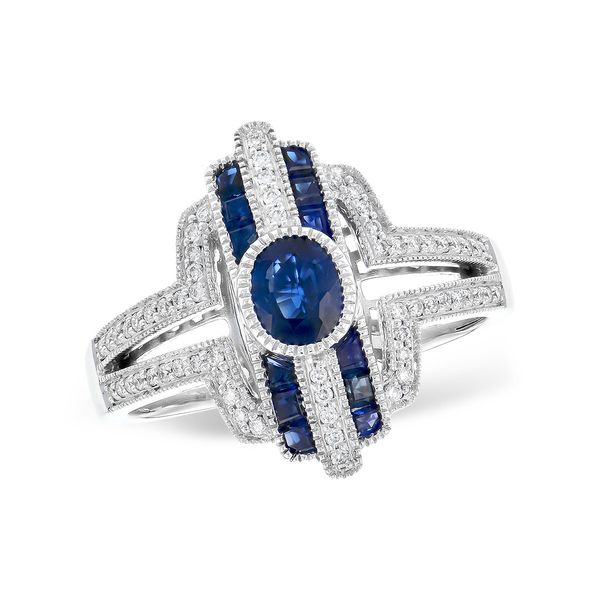 Blue Sapphire and Diamond Ring Score's Jewelers Anderson, SC