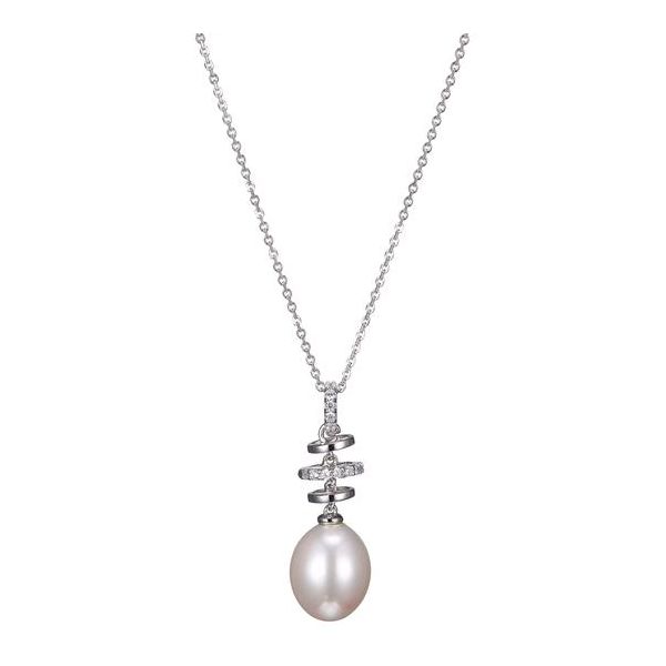 Sterling Silver Pearl Necklace Score's Jewelers Anderson, SC