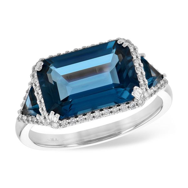 London Blue Topaz and Diamond Ring Score's Jewelers Anderson, SC