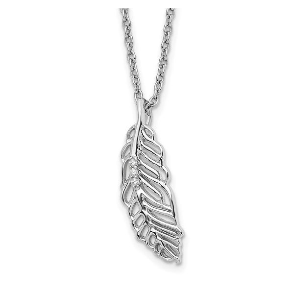 Diamond Feather Necklace Score's Jewelers Anderson, SC